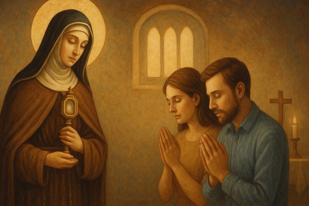 Coroncina a Santa Chiara d’Assisi per gli Sposi nella Vita Cristiana